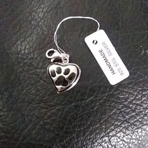 Paw Heart Charm NWT